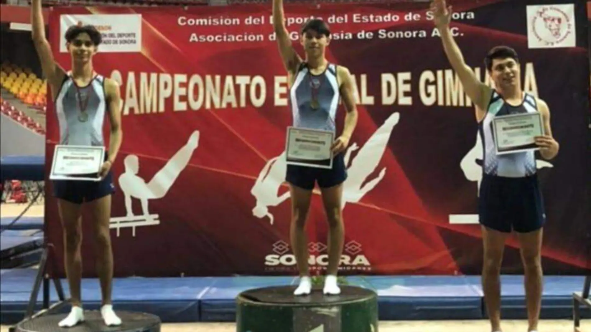 Podio 17-21 Estatal de Gimnasia Trampolín